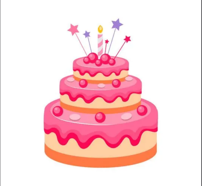 Birthday cake with candles